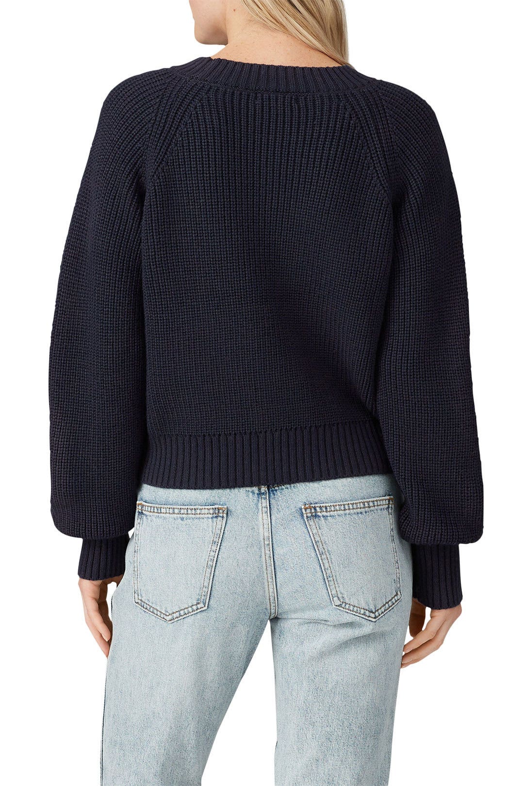 Navy Slash Shoulder Sweater by VOX LUX 2