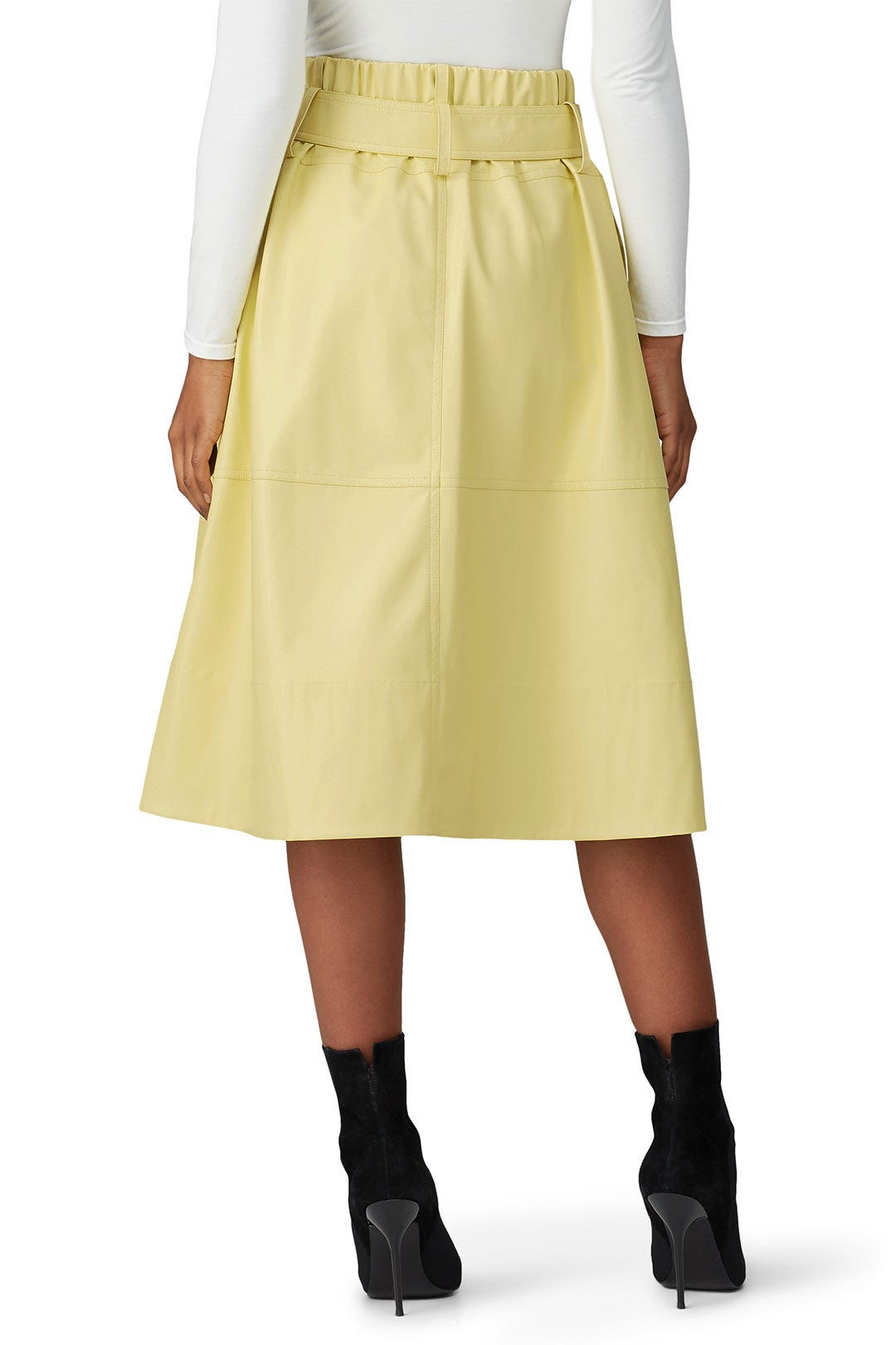 Faux Leather Midi Skirt by Proenza Schouler White Label 2