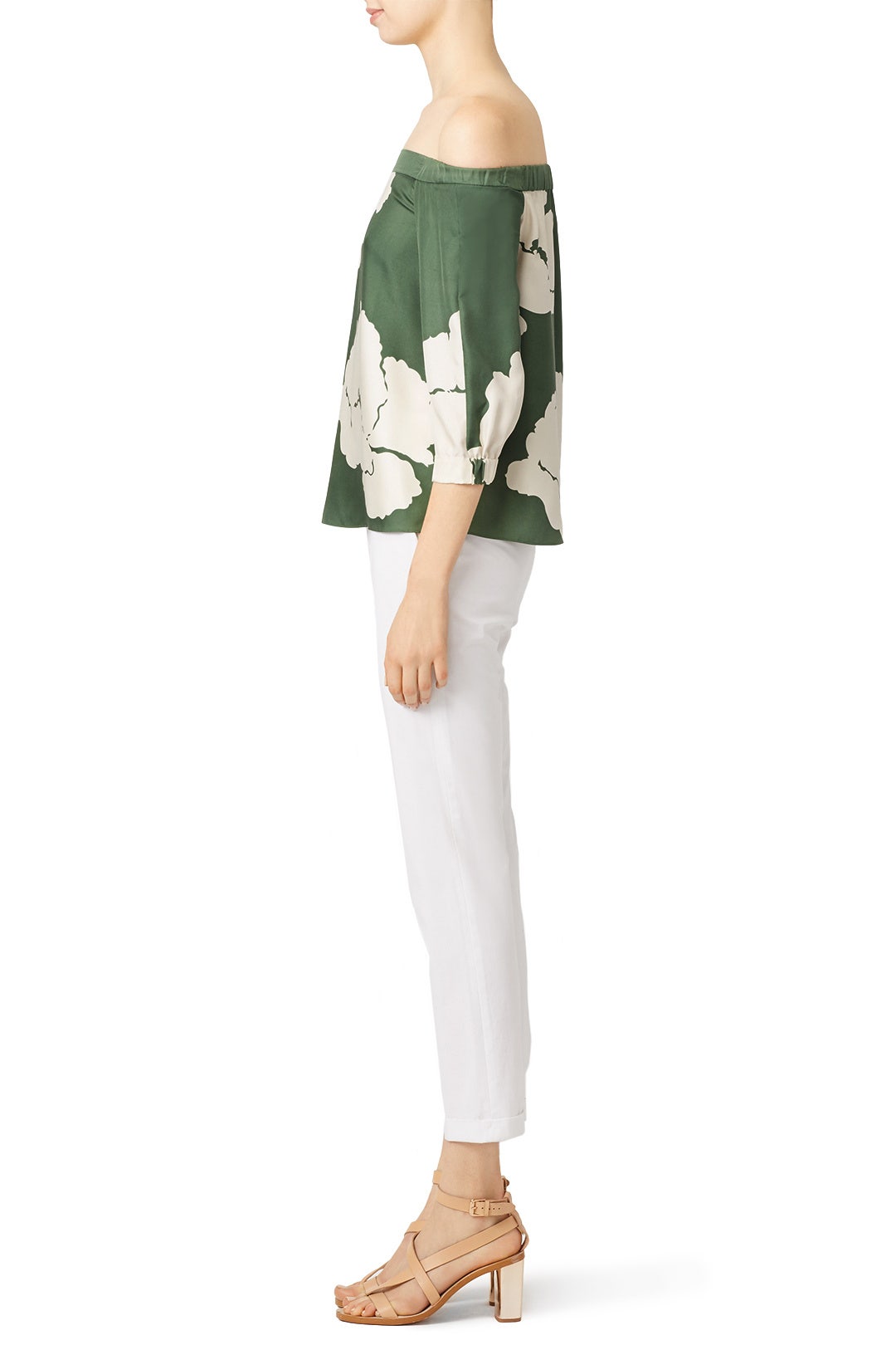 Amara Print Off The Shoulder Top by Tibi 1