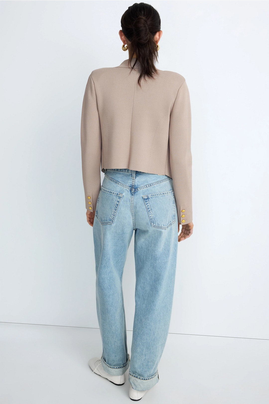 Elio Cropped Knit Blazer by L'agence 1