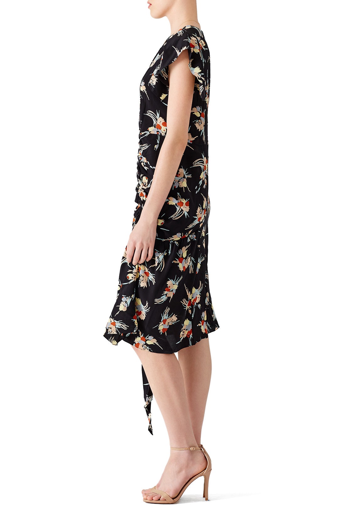 Black Printed Asymmetrical Dress by Marni 2