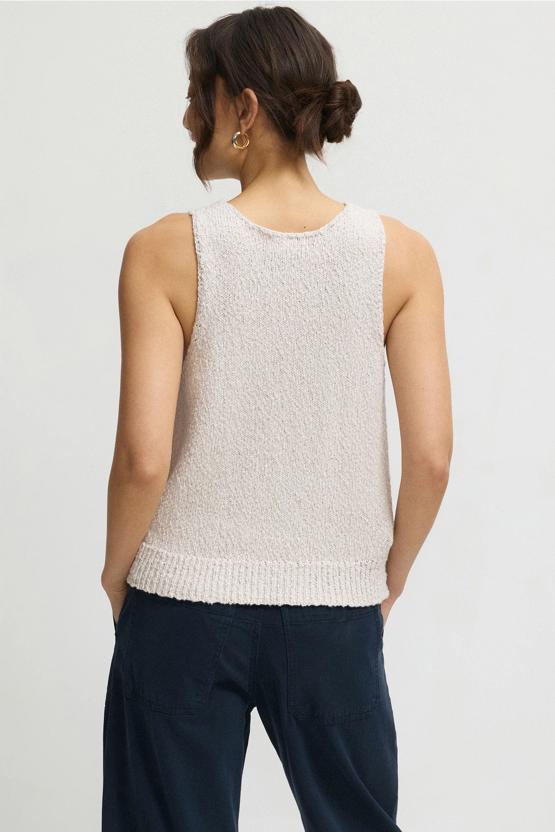 Summer Boucle High Neck Tank Top by NAADAM 2