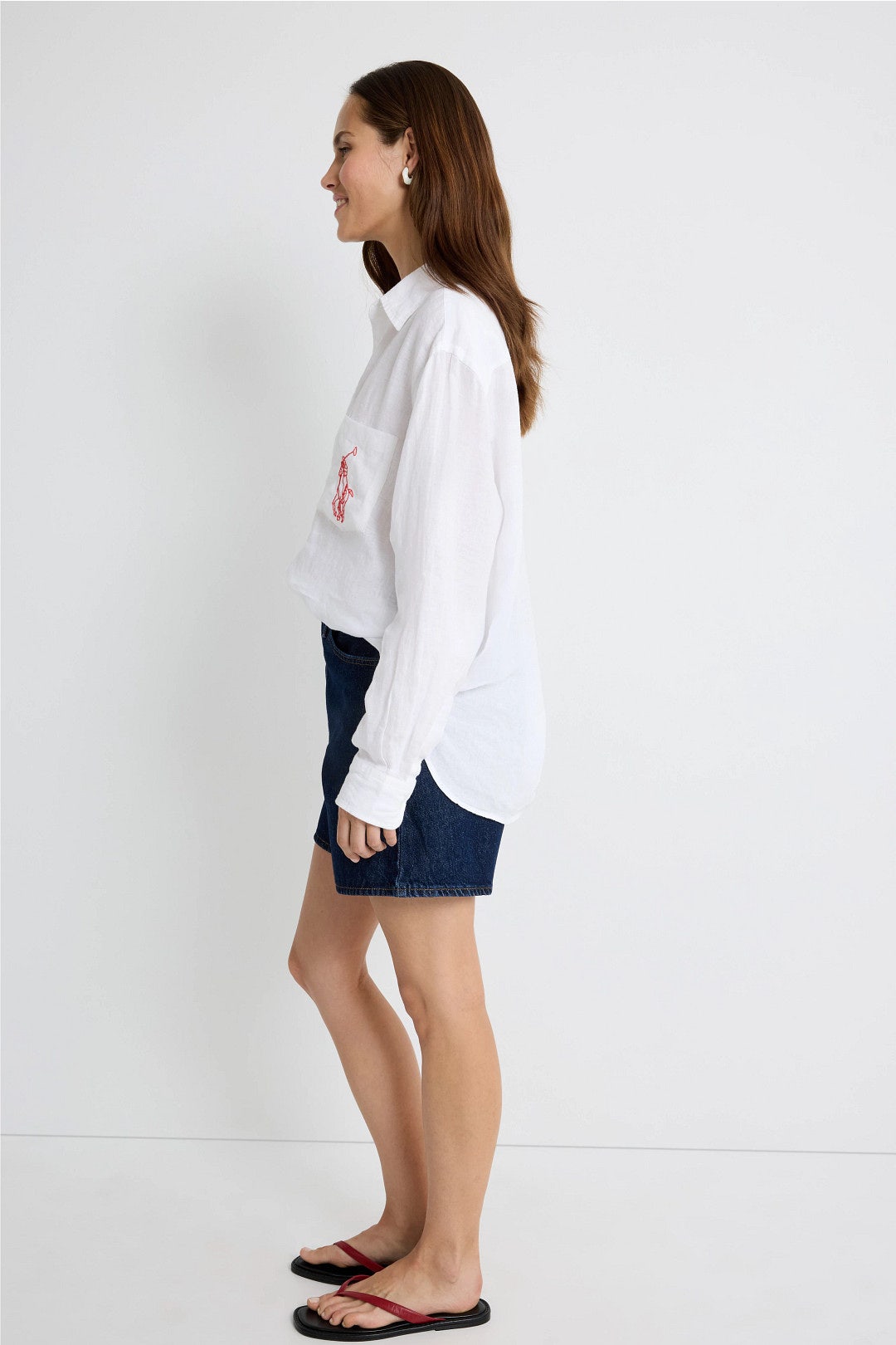 Linen Long Sleeve Collared Shirt by Polo Ralph Lauren 1