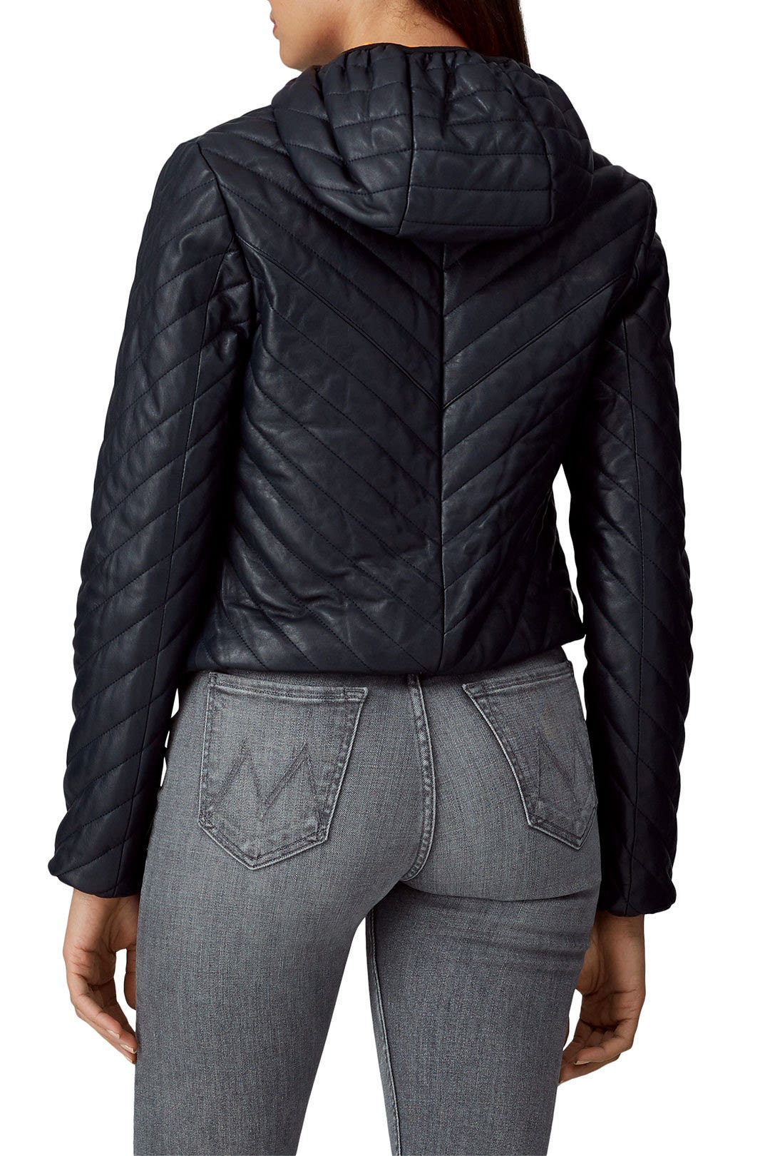 Blue Reversible Chevron Puffer by Samantha Sipos 1