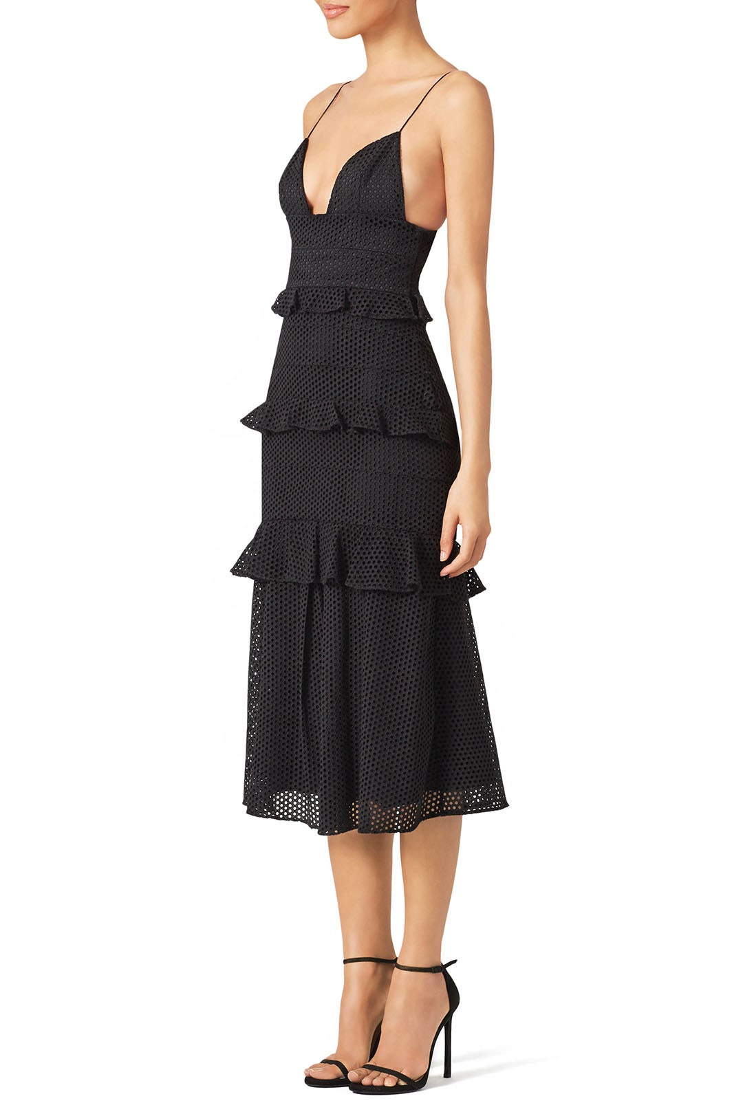 Black Eyelet Sofia Dress by Cushnie 1