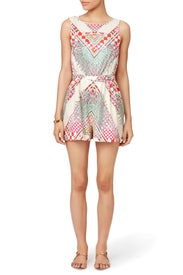 Rainbox Palm Stone Romper by Mara Hoffman