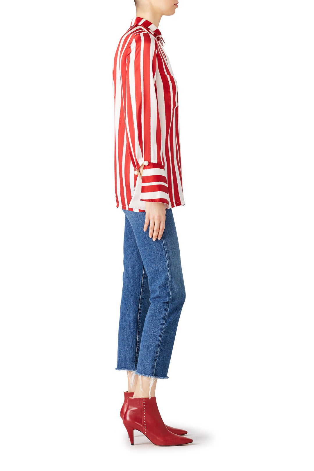 Aspen Candy Striped Blouse by Mother of Pearl 2