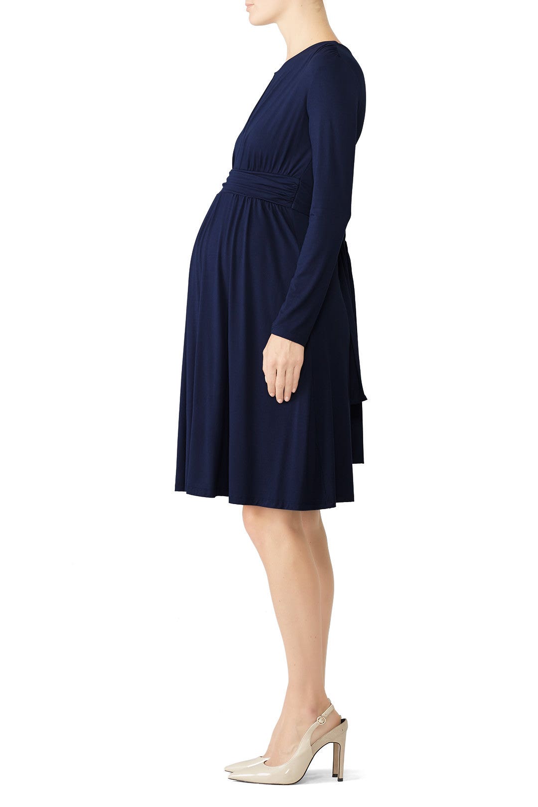 Navy Cornelia Maternity Dress by Of Mercer 2