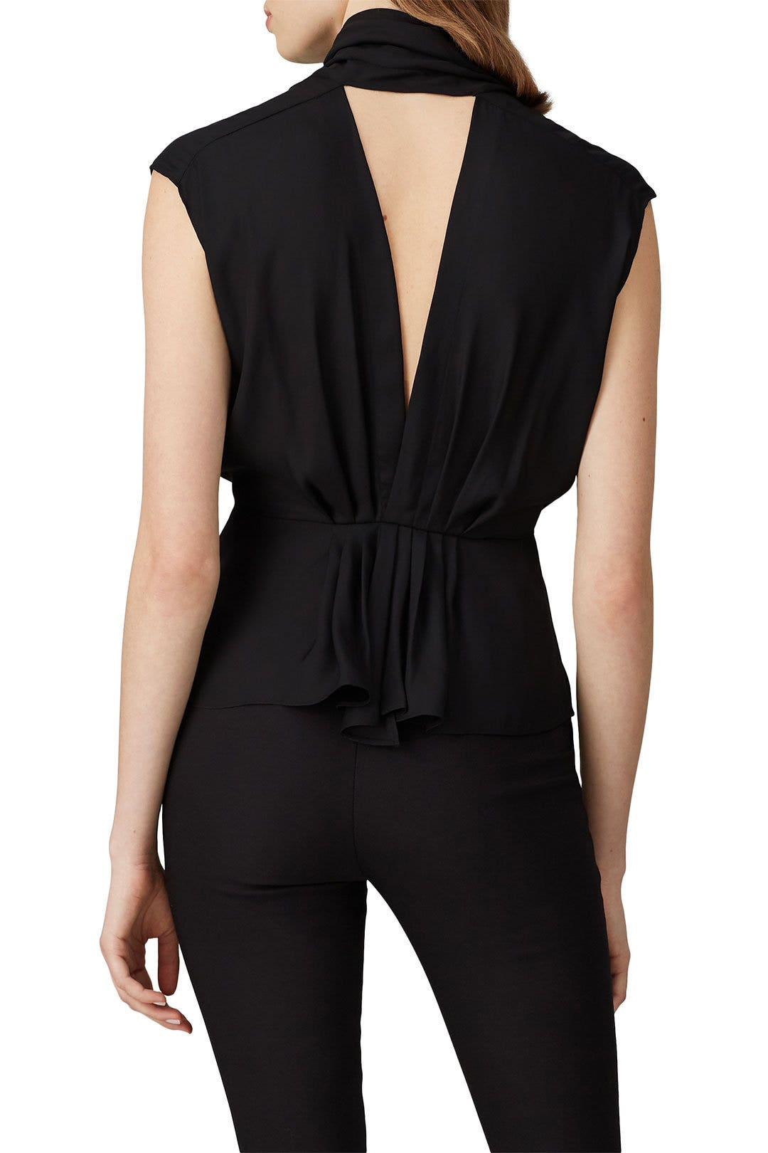Black Sash Front Blouse by Tome 1