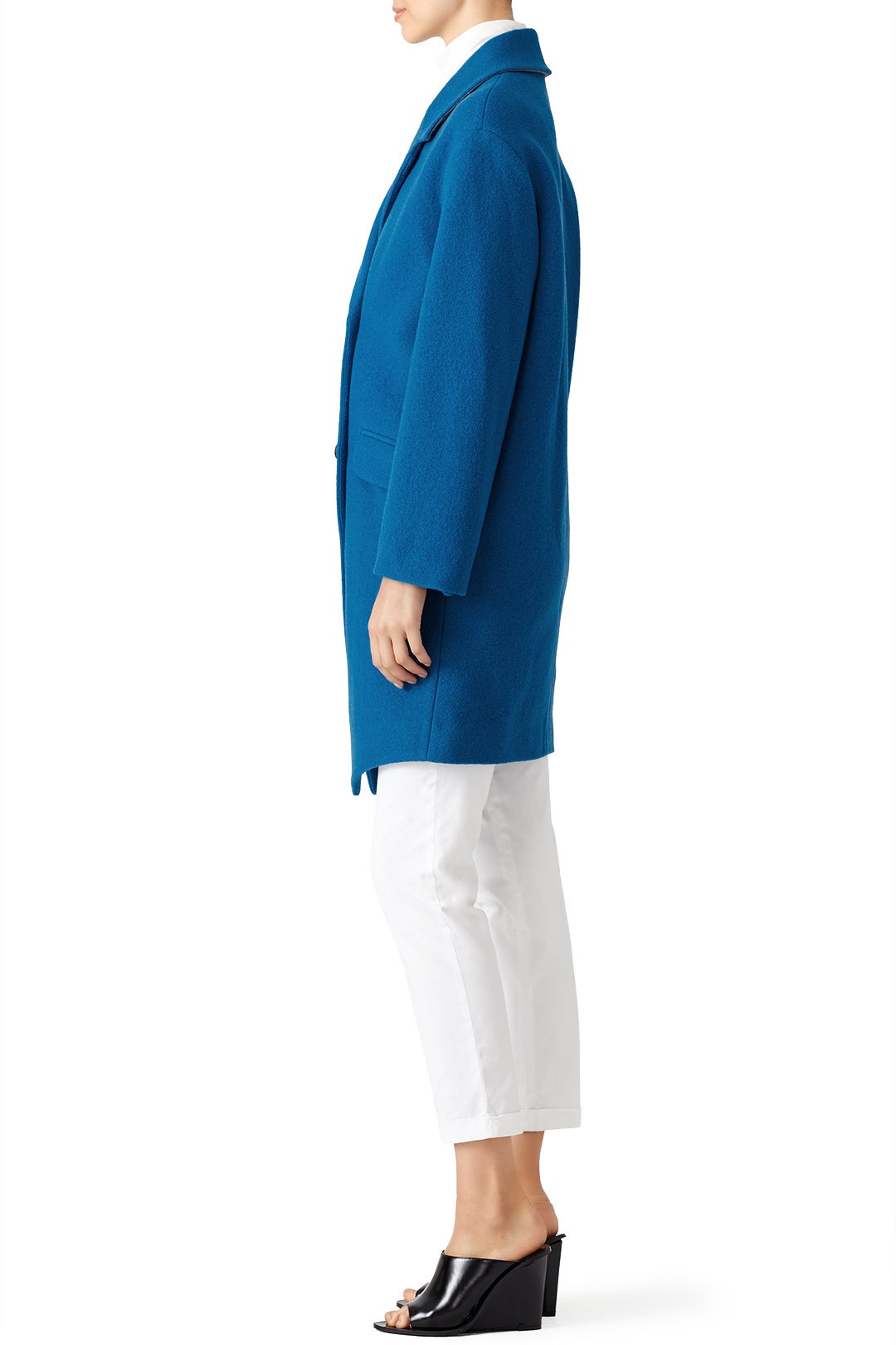 Peacock Blue Finola Coat by Diane von Furstenberg 2