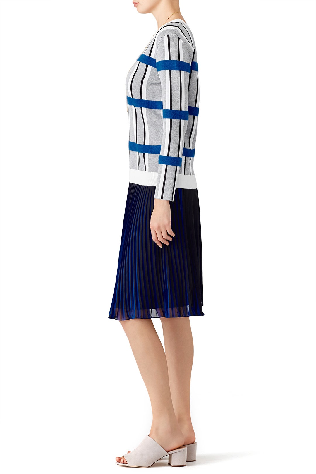 Grid Printed Sweater by English Factory 1
