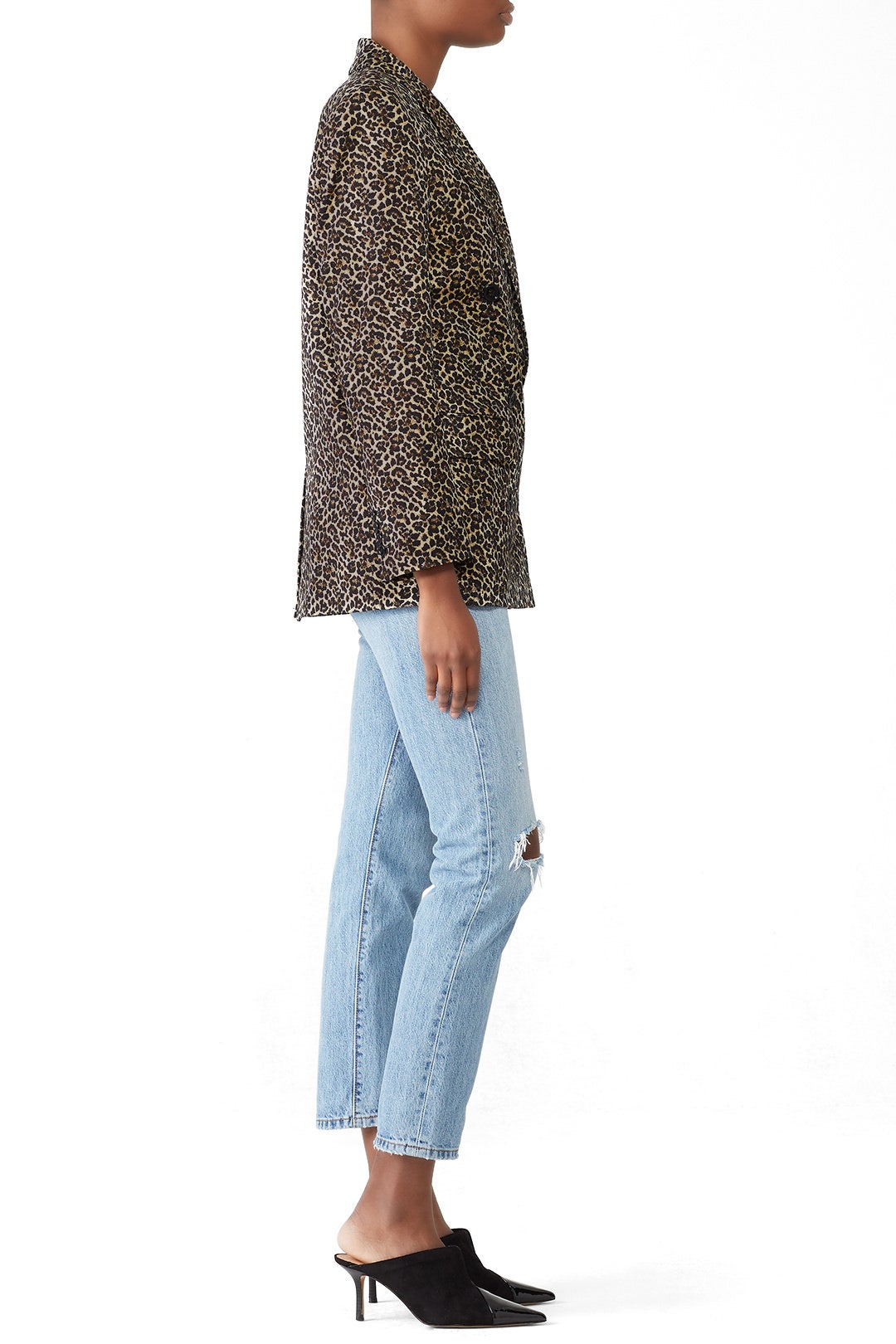Leopard Double Breasted Blazer