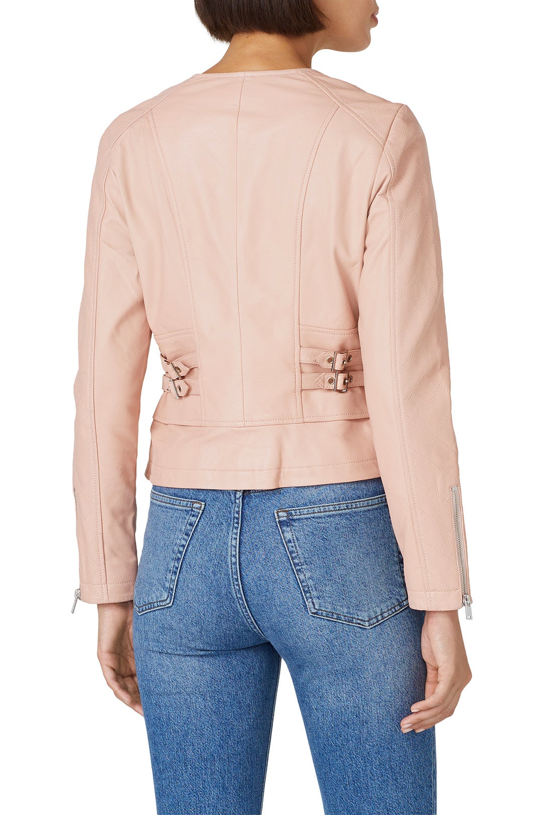 Quilted Collarless Moto Jacket by Slate & Willow 2