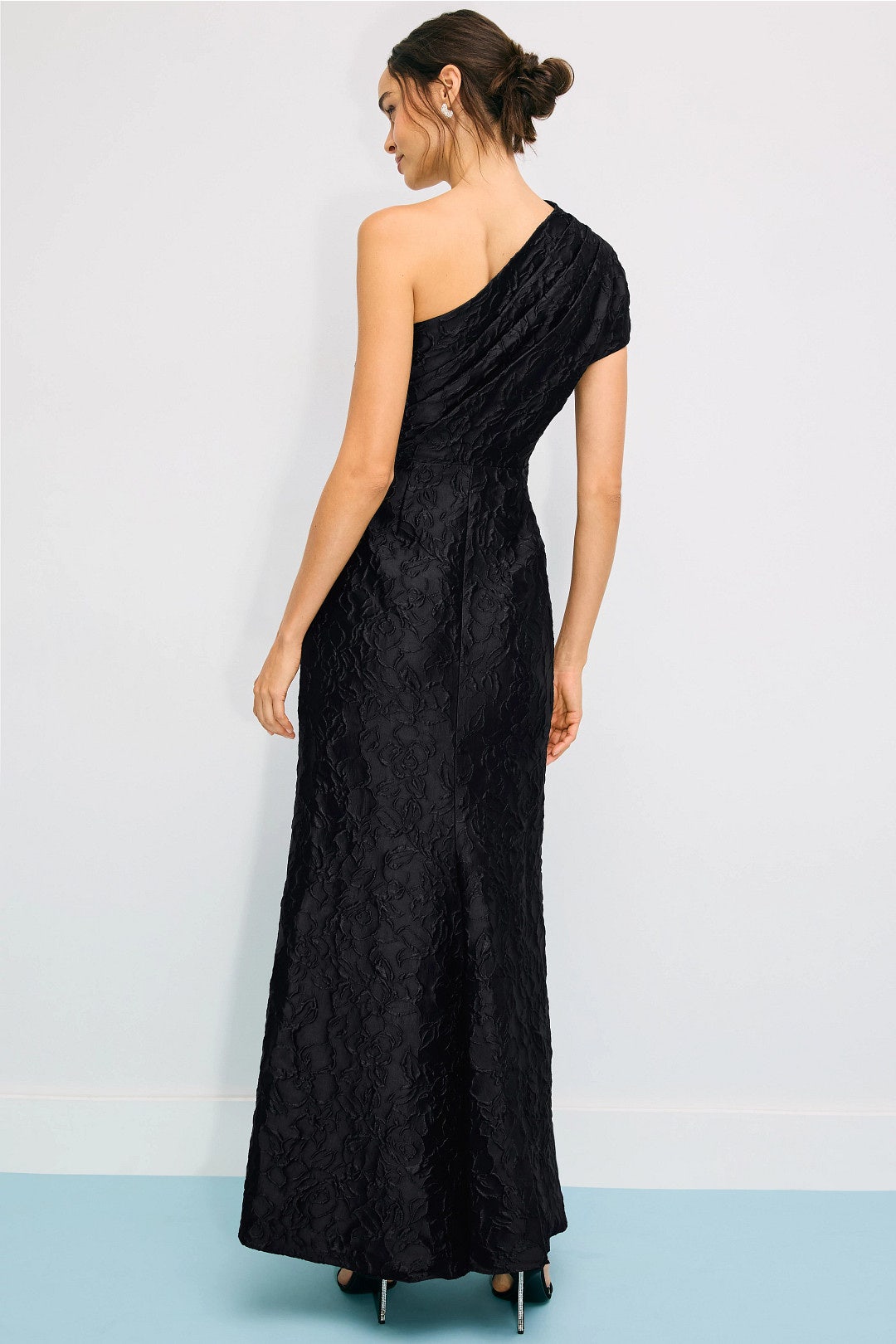 Jacquard One Shoulder Gown by Badgley Mischka 2