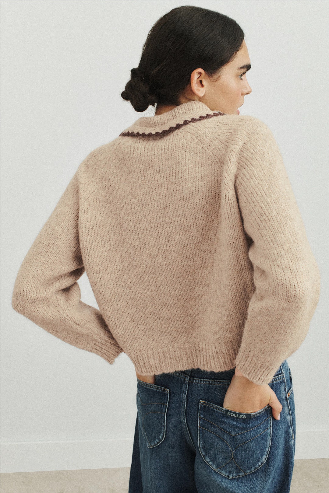 Crochet Collar Pullover by The Great. 2