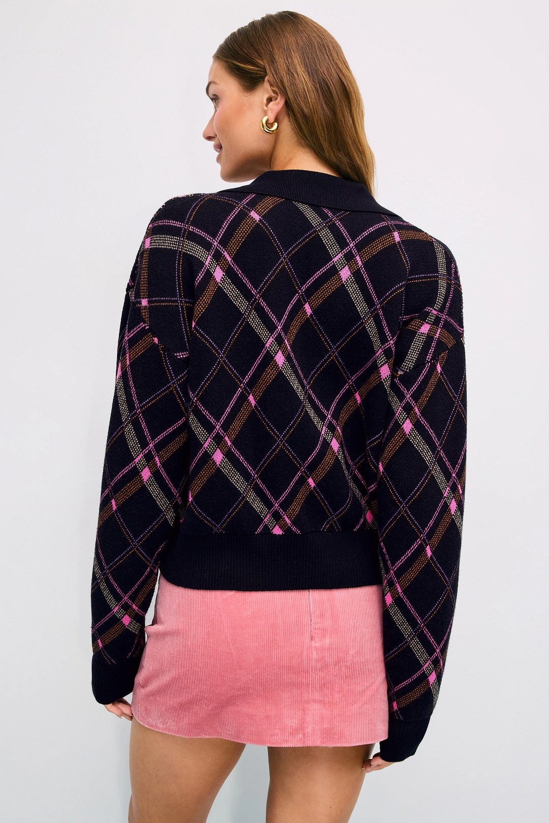 Plaid Knit Polo Sweater by Untitled in Motion 2