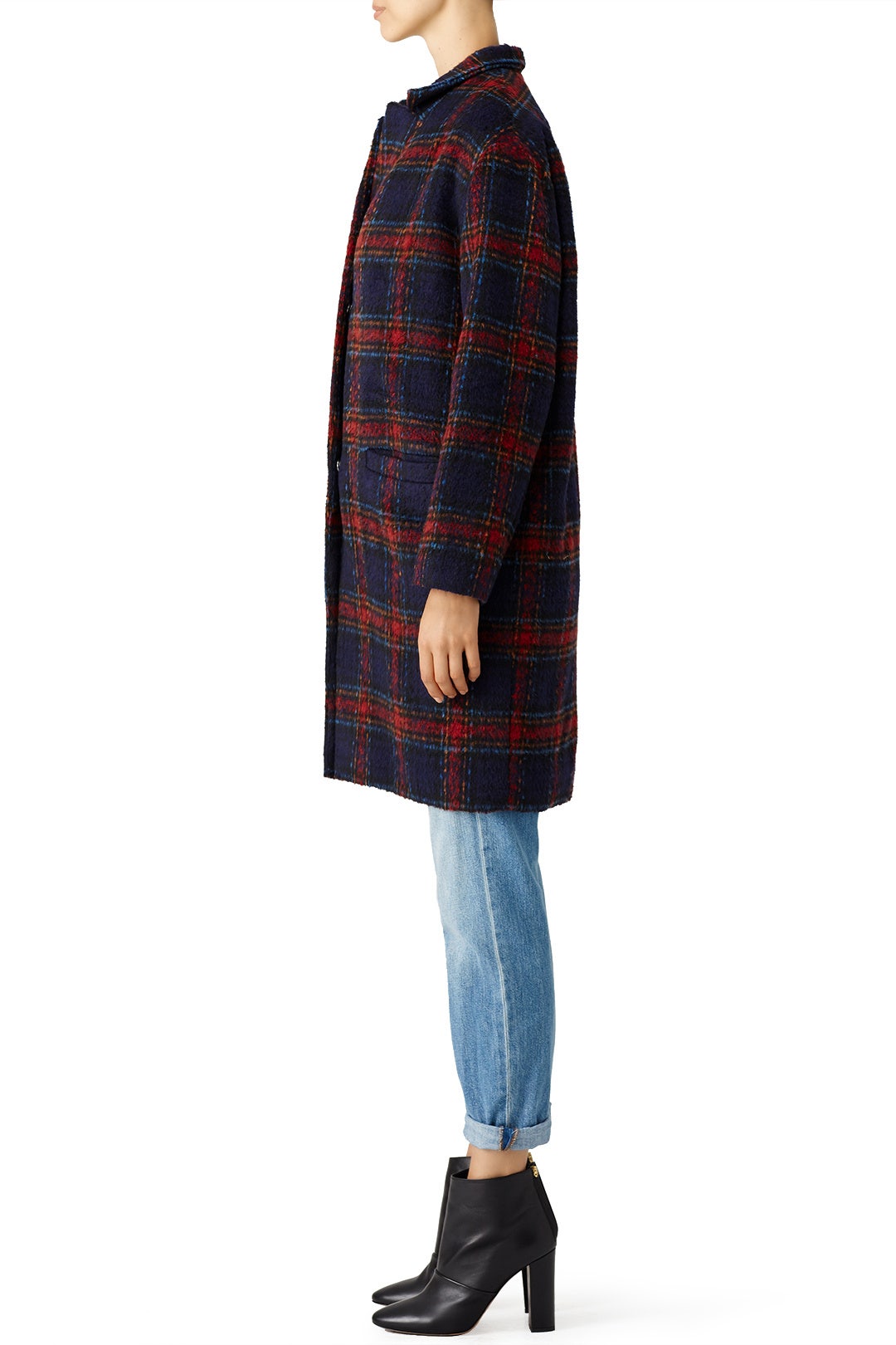 Addison Plaid Cocoon Coat by Ellie Mae 2
