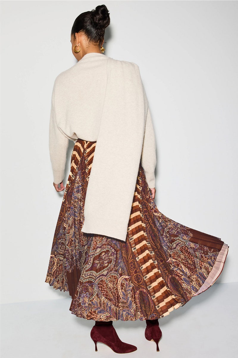 Shayna High Waist Pleated Midi Skirt by Ulla Johnson - Photo 2