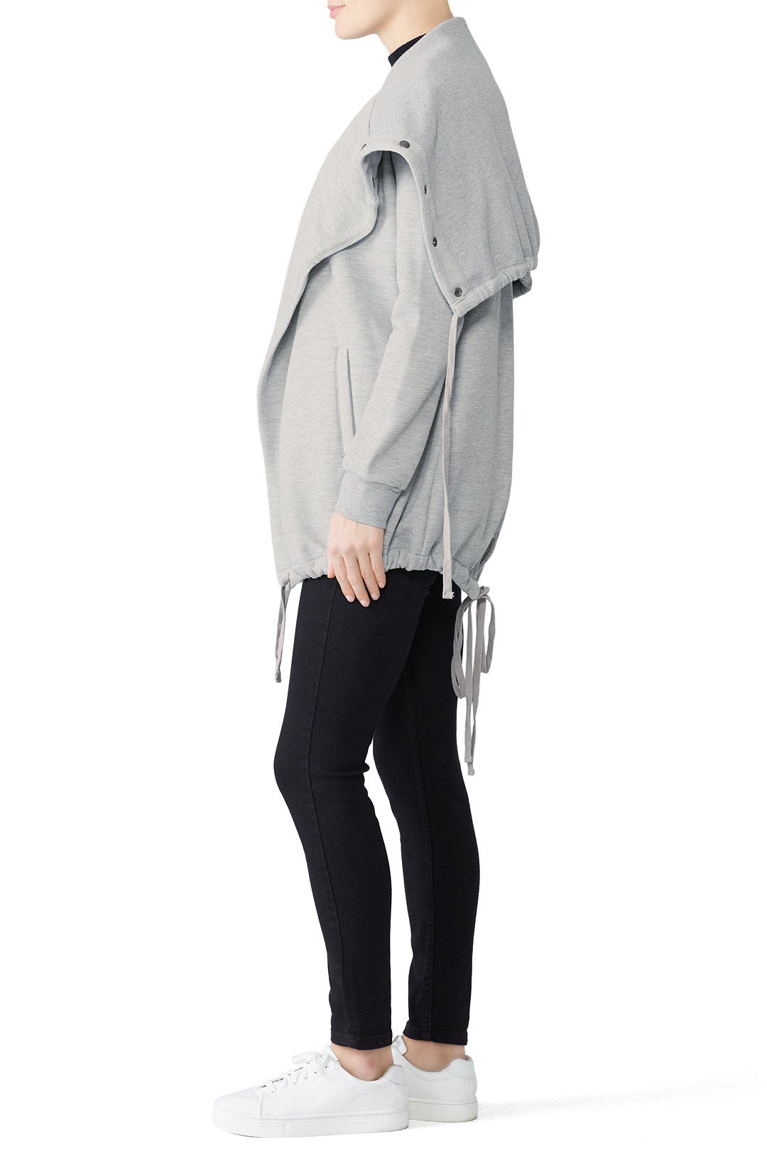 Salt And Pepper Open Sweatshirt by BLANKNYC 1