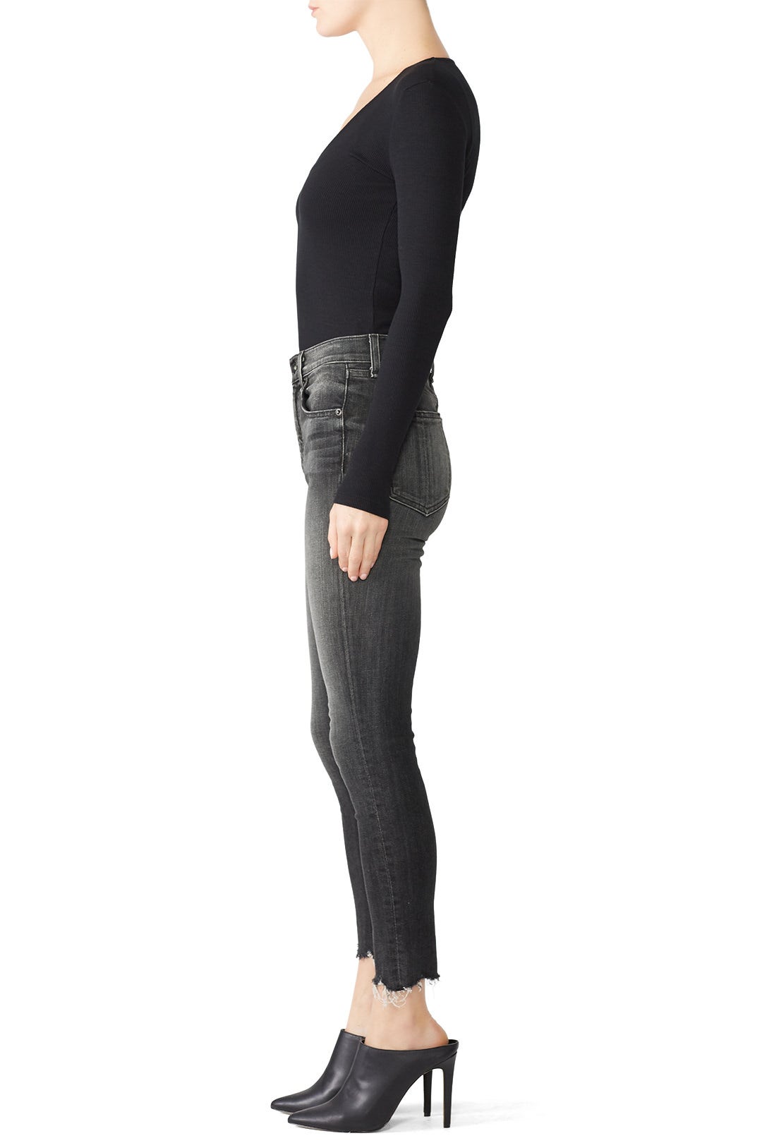 Grey High Rise Ankle Skinny Jeans by rag & bone JEAN 1