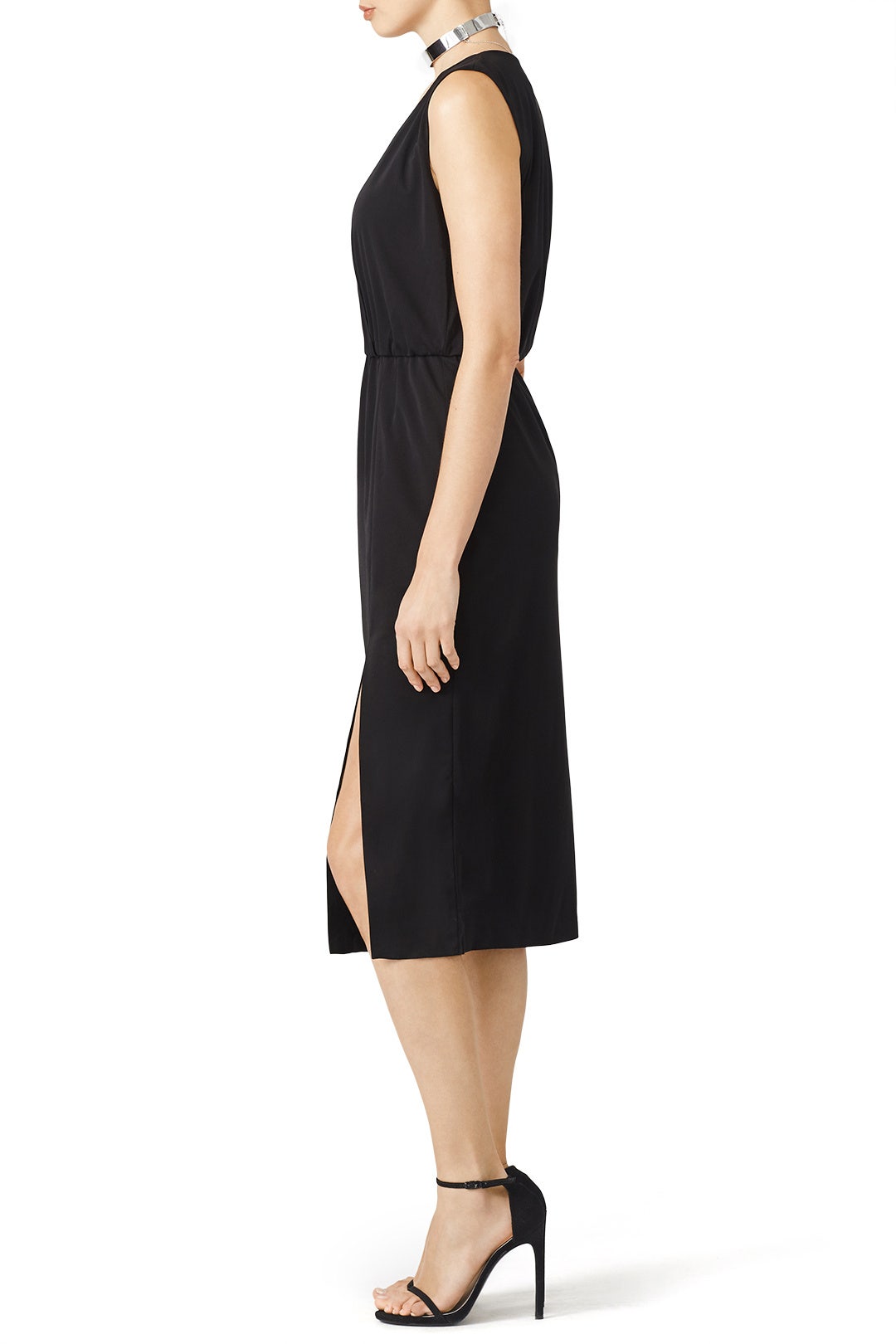 Black Smooth Wrap Dress by ST by Olcay Gulsen 1