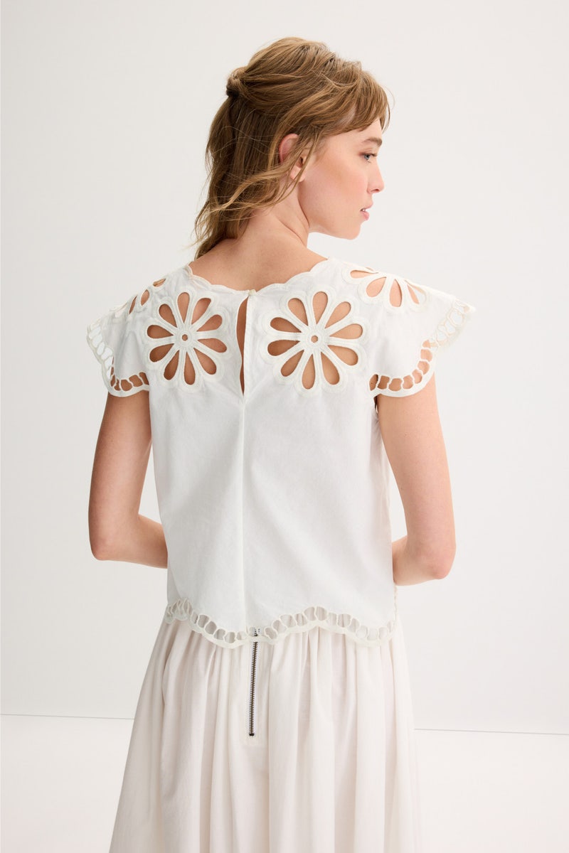 The Super Bloom Eyelet Top by The Great. - Photo 2