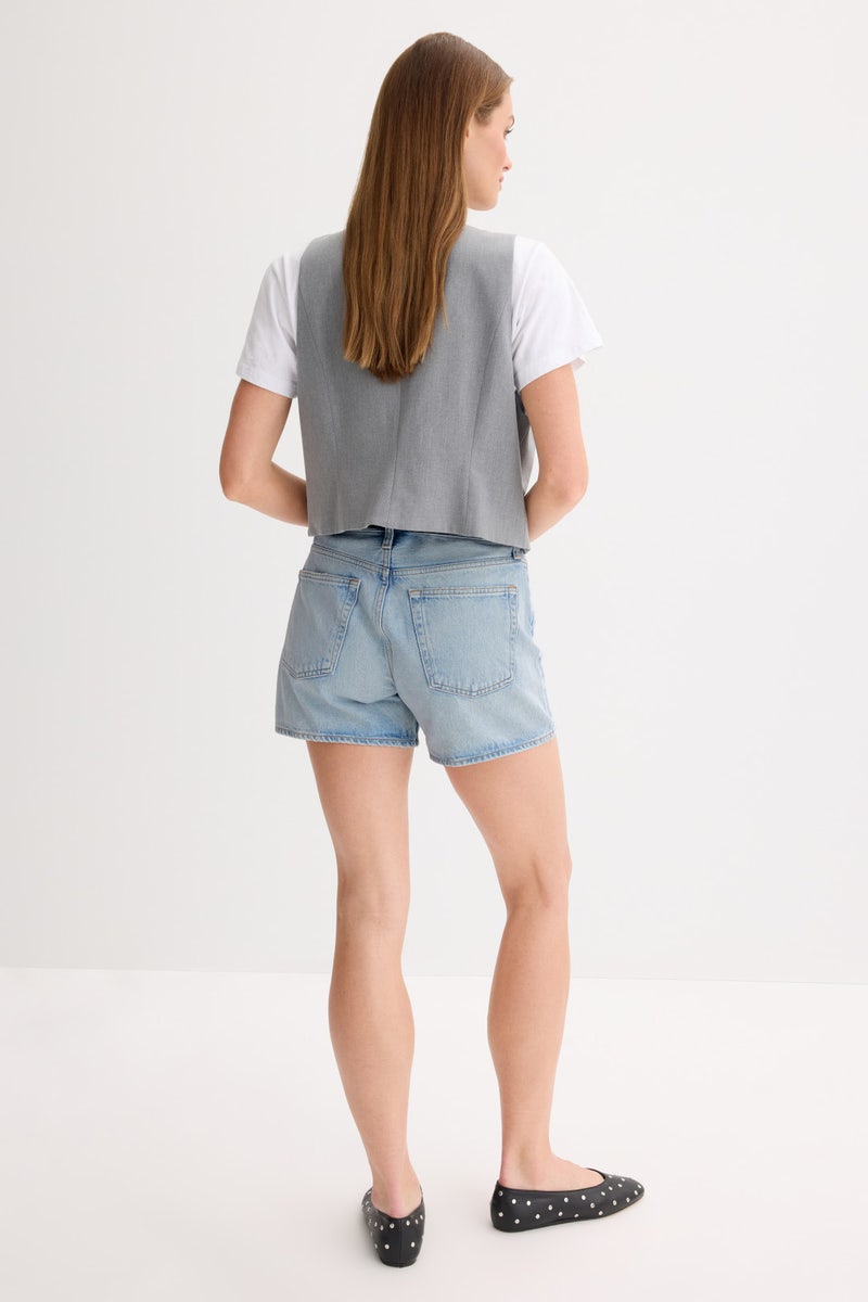 Light Blue Parker Long Shorts by AGOLDE - Photo 2