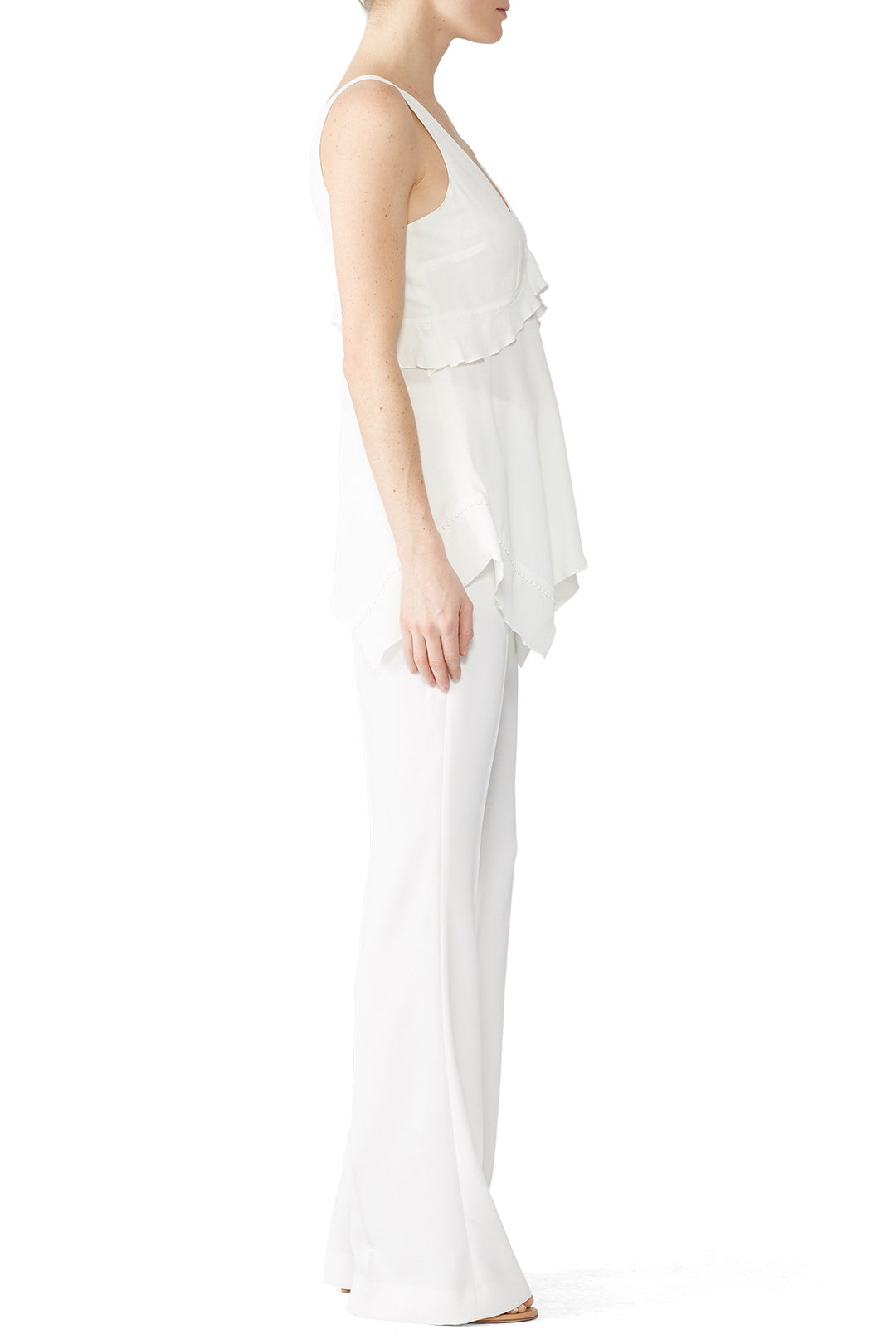 White Ruffle Detail Cami by Derek Lam 10 Crosby 2