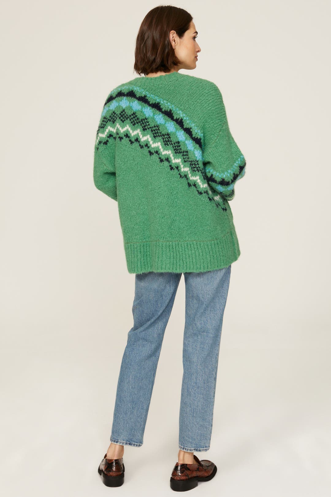 Green Bette Fair Isle Cardigan by Derek Lam 10 Crosby | Rent the