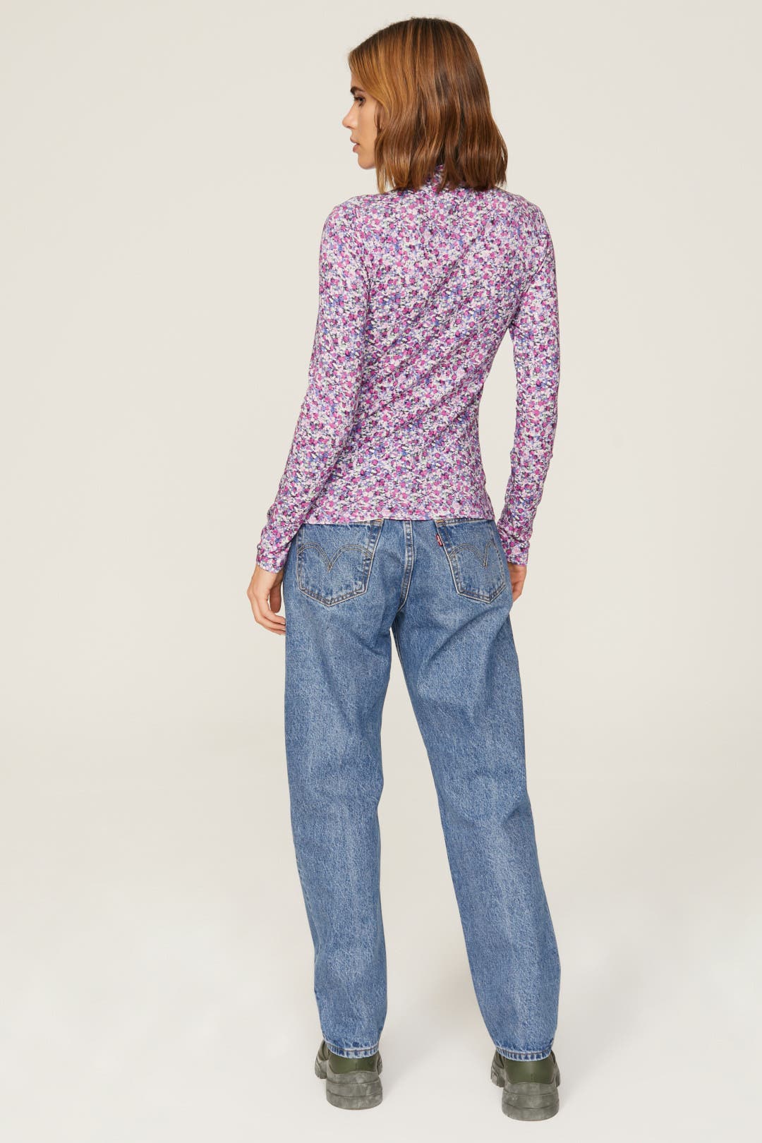 トップス MURRAL 21SS Framed flower mock neck top MURRAL 21SS Framed flower mock neck top