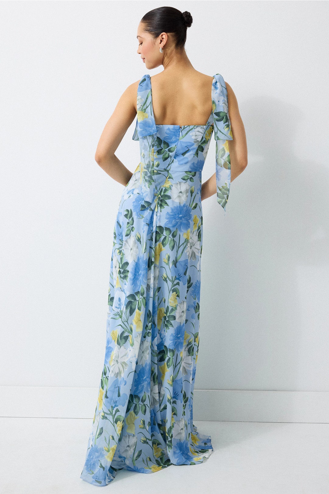 Pearl Floral Tie Sleeve Gown by Sachin & Babi 2