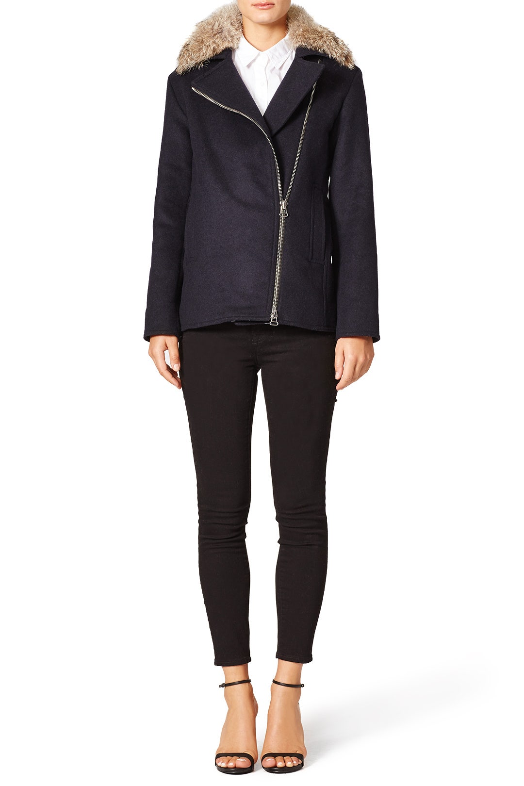 Navy Moto Jacket by Derek Lam 10 Crosby 0