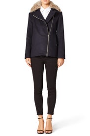 Navy Moto Jacket by Derek Lam 10 Crosby