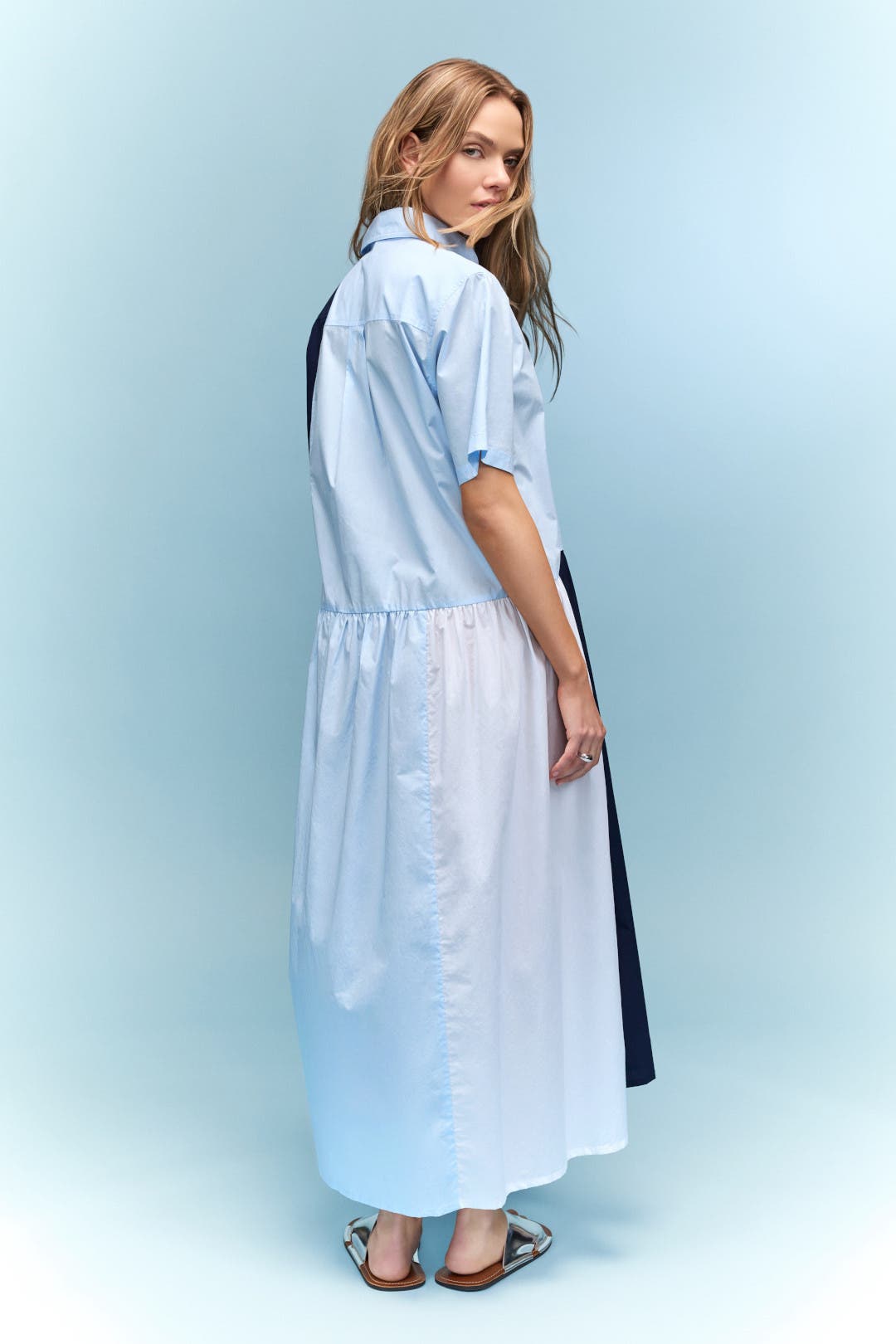 メゾンキツネ 22AW COLORBLOCK SHIRT DRESS MAISON KITSUNE' - メゾンキツネ 22AW COLORBLOCK SHIRT DRESSの通販