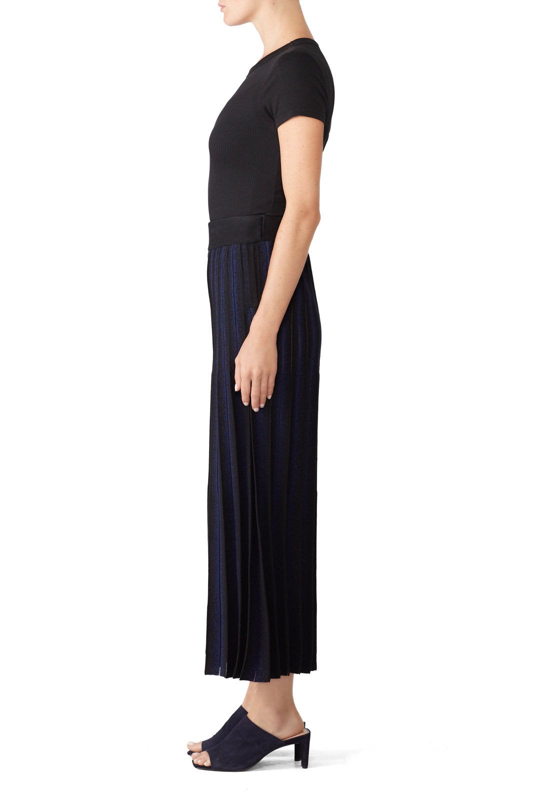 Sheer Midnight Pleated Pants by Derek Lam 10 Crosby 1