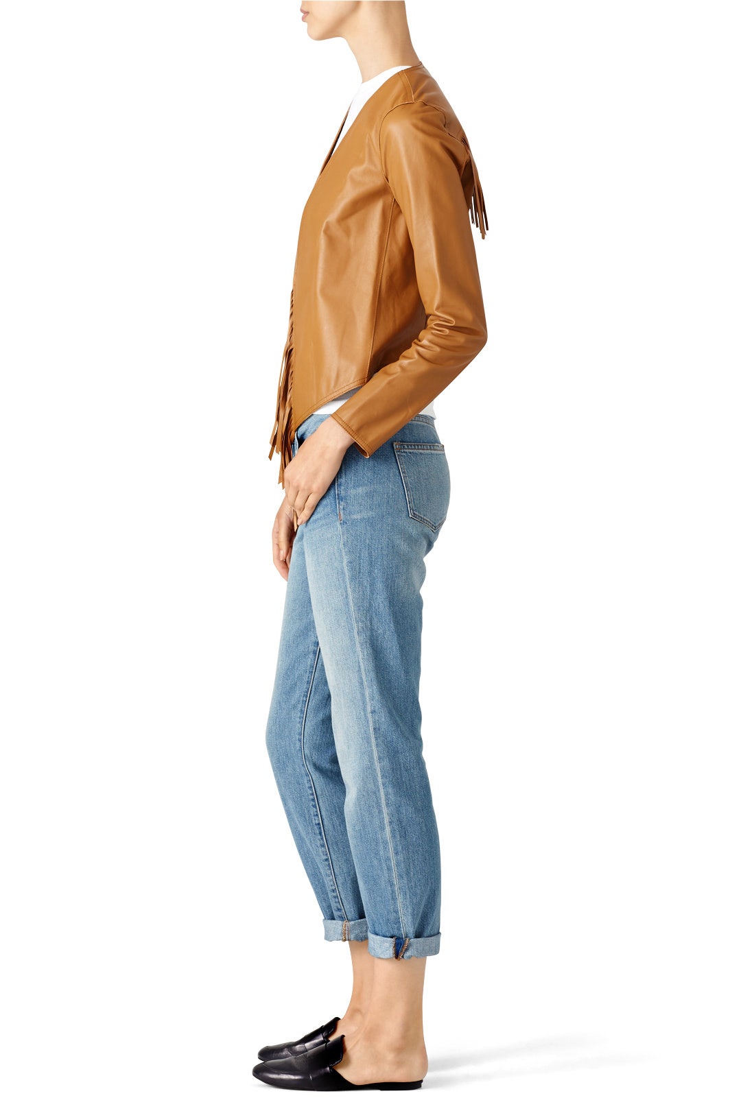 Toffee Fringe Leather Jacket by Derek Lam 10 Crosby 2