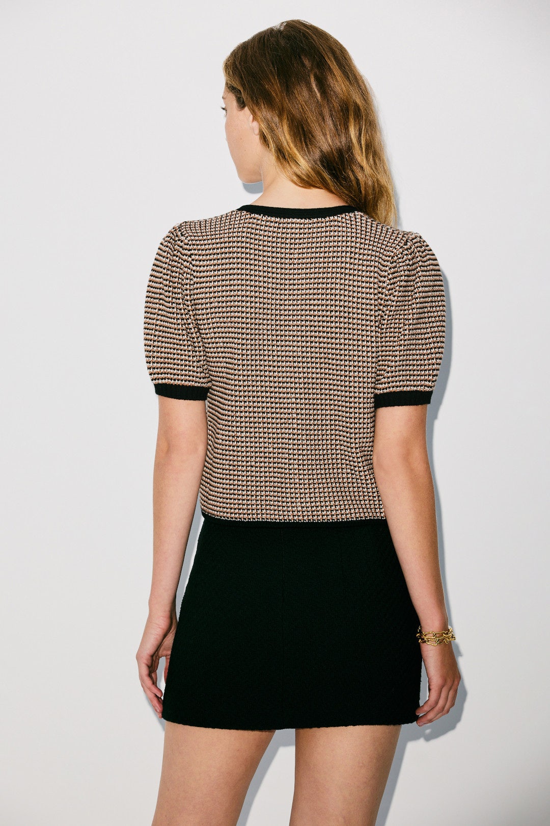 Elaine Puff Sleeve Bow Cardigan by 525 America 2