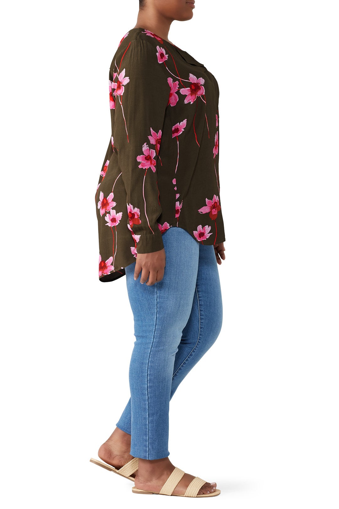 Floral Printed Button Down by JUNAROSE 2