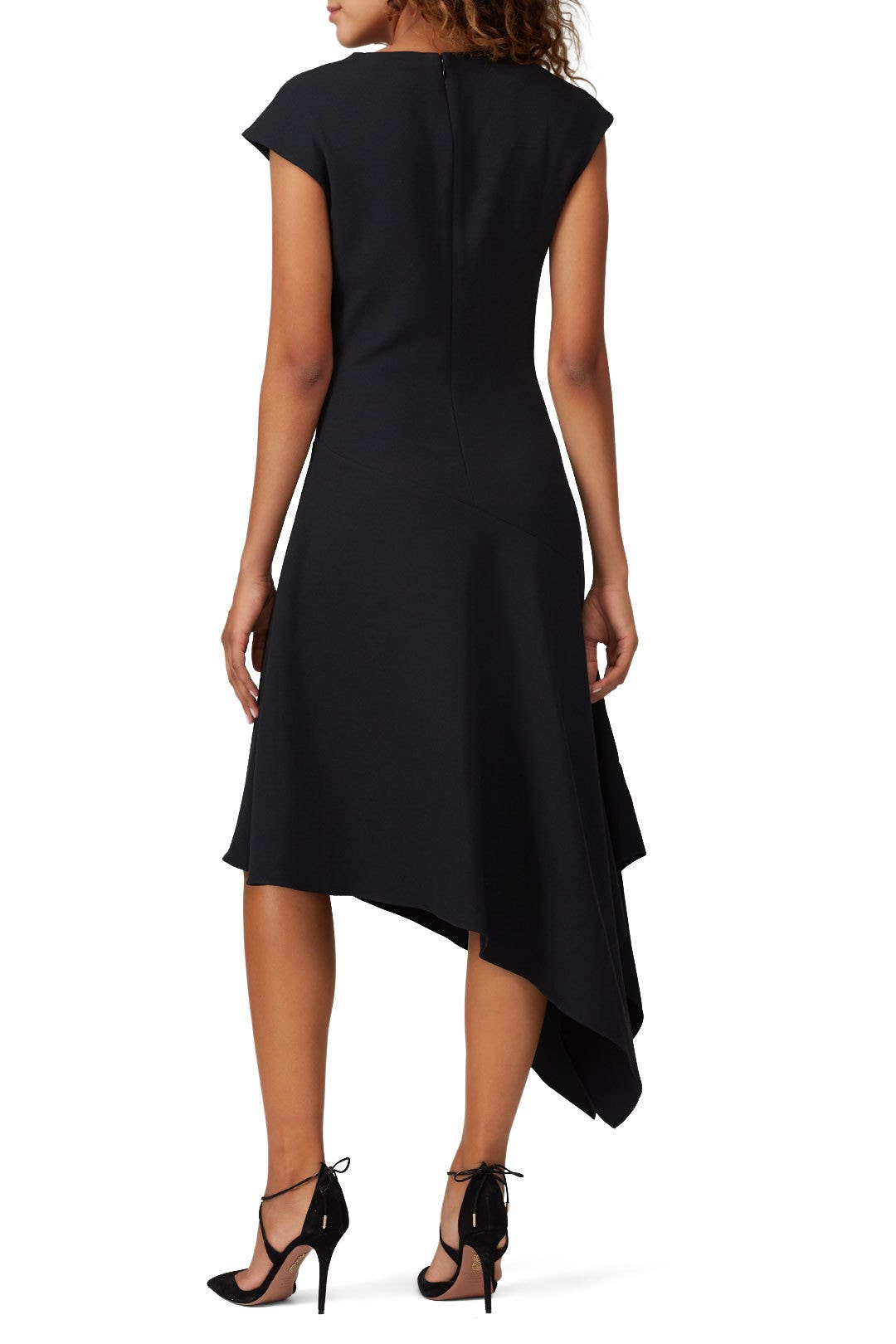 Black Asymmetrical Hem Dress by Josie Natori 2