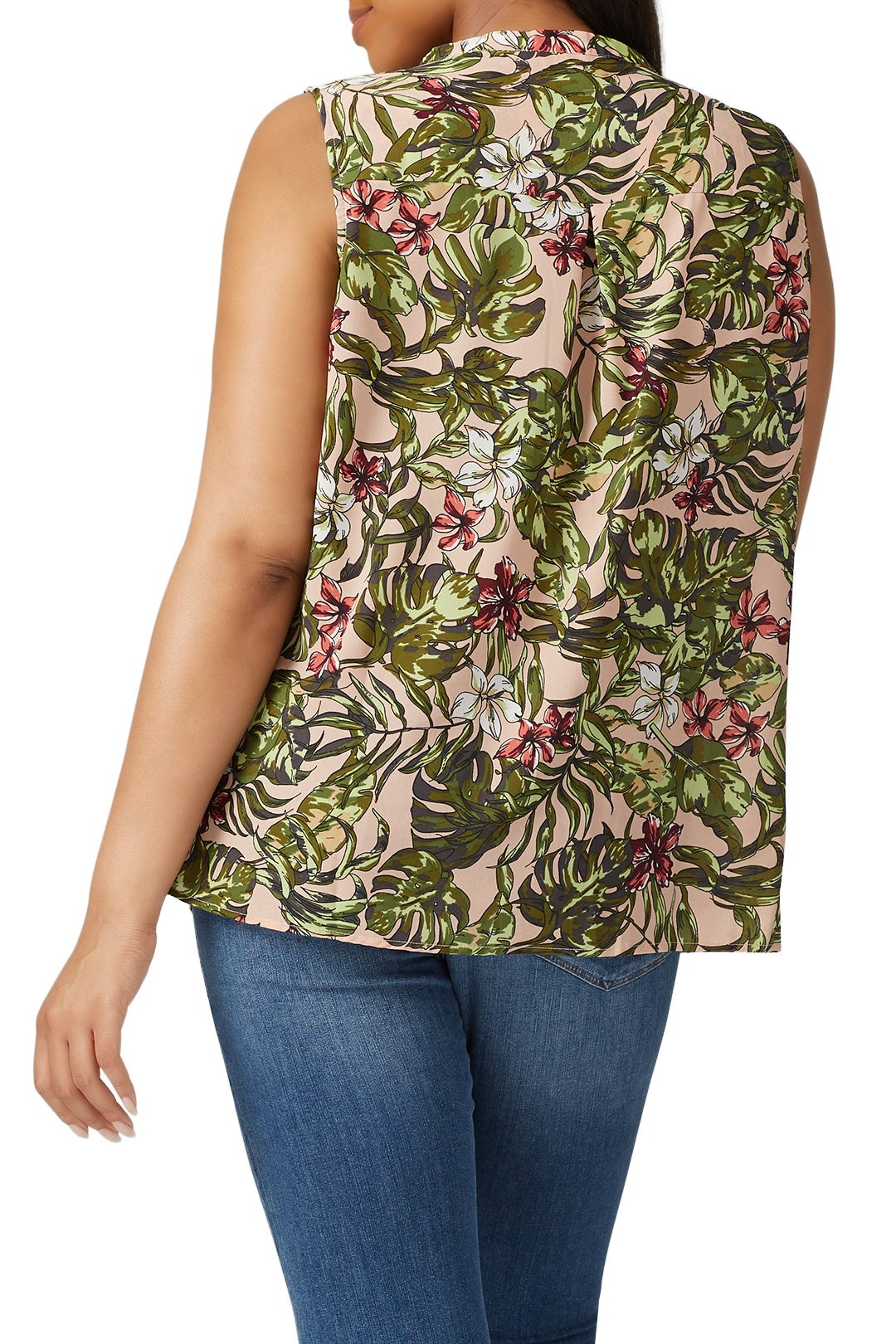 Tropical V-Neck Top by JUNAROSE 2