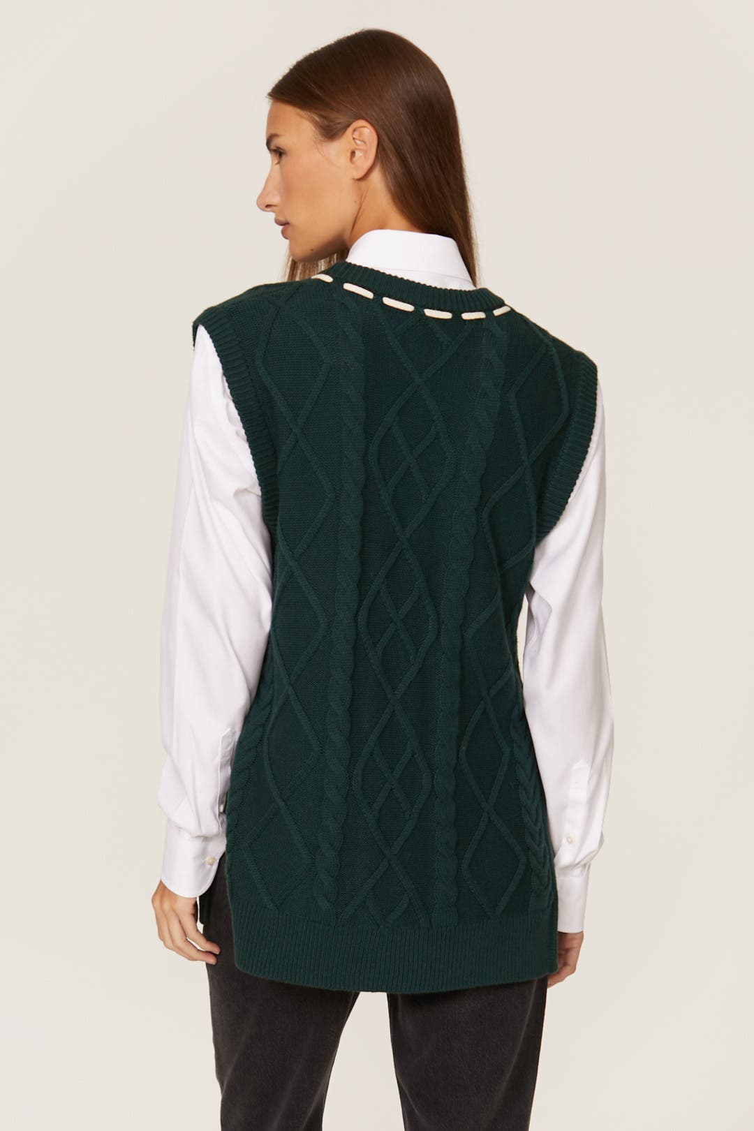 Andrea Cable Knit Vest by L.K. Bennett | Rent the Runway