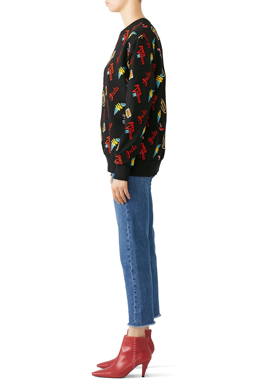 Black Patches Sweatshirt by MSGM 2