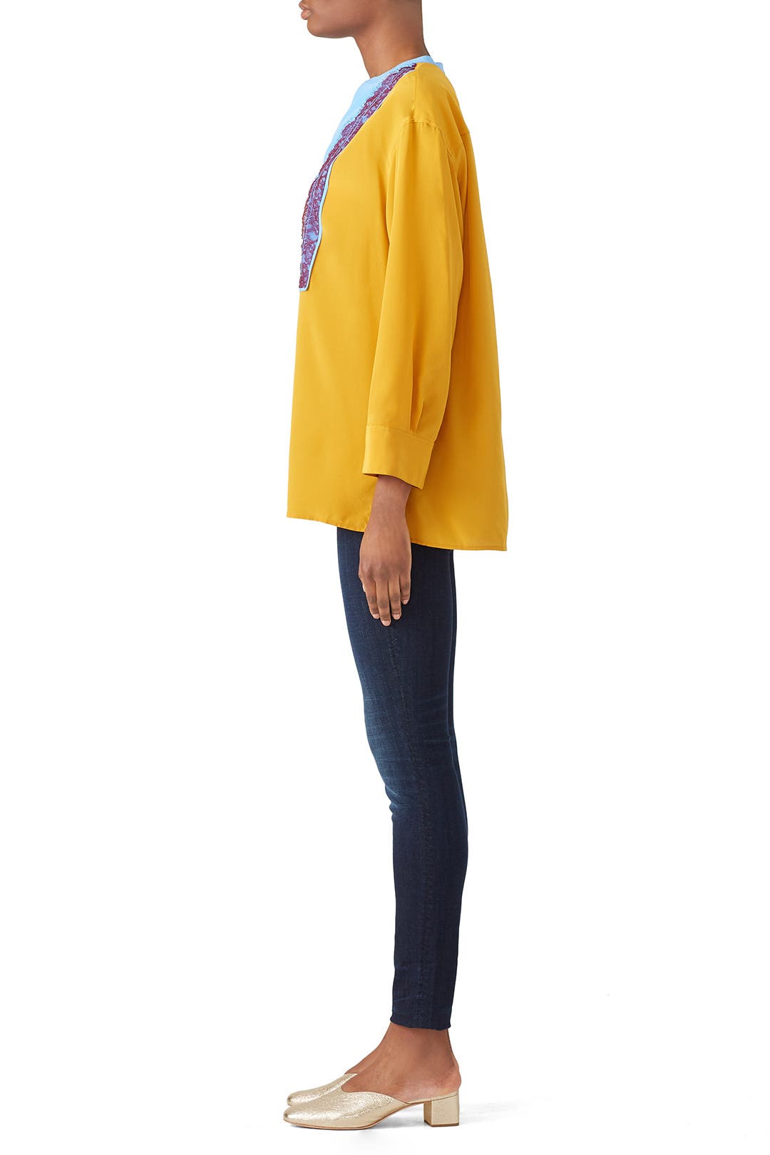 Golden Claire Tunic by Tory Burch | Rent the Runway
