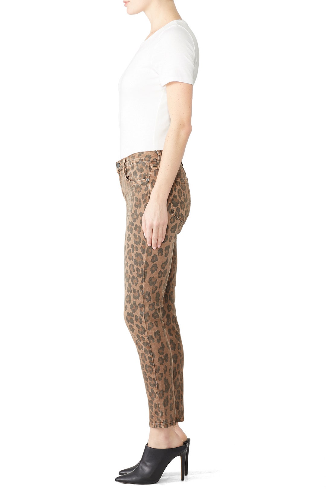 The Reade Crop Leopard Jeans by BLANKNYC 2