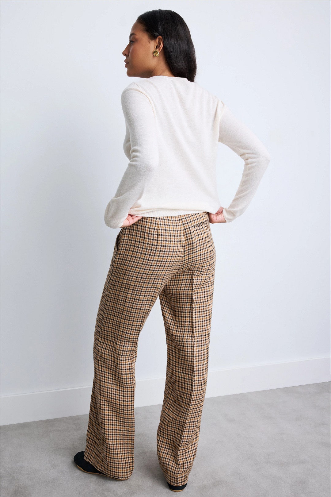 Linen Tweed Woven Standard Flare Pants by Polo Ralph Lauren 2