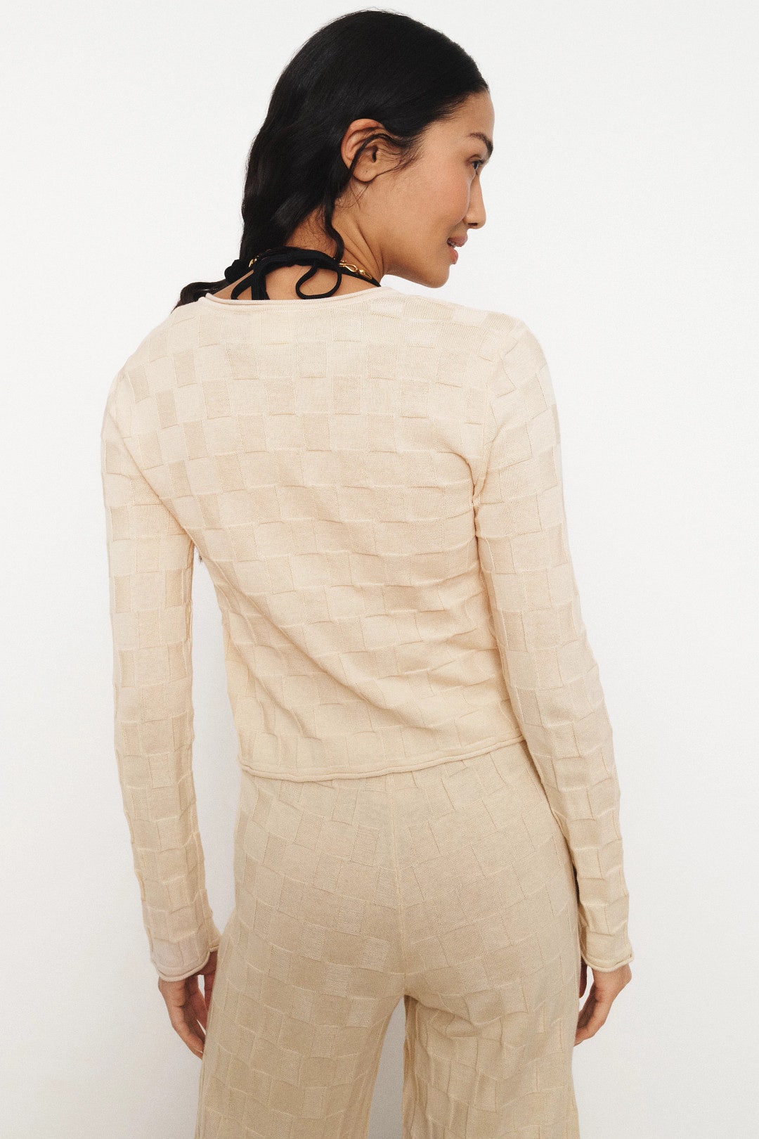 Natural Basketweave Knit Cardigan by Zulu & Zephyr 1