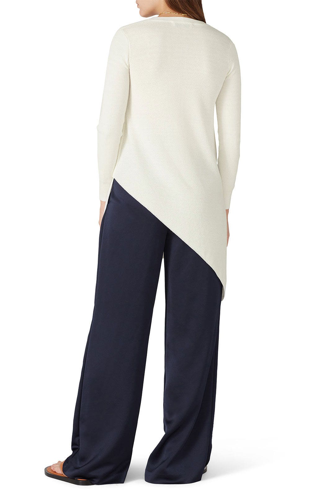 Ivory Asymmetrical Sweater by Derek Lam 10 Crosby x RTR 1
