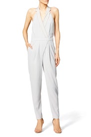 Gray Tuxedo Jumpsuit by HALSTON