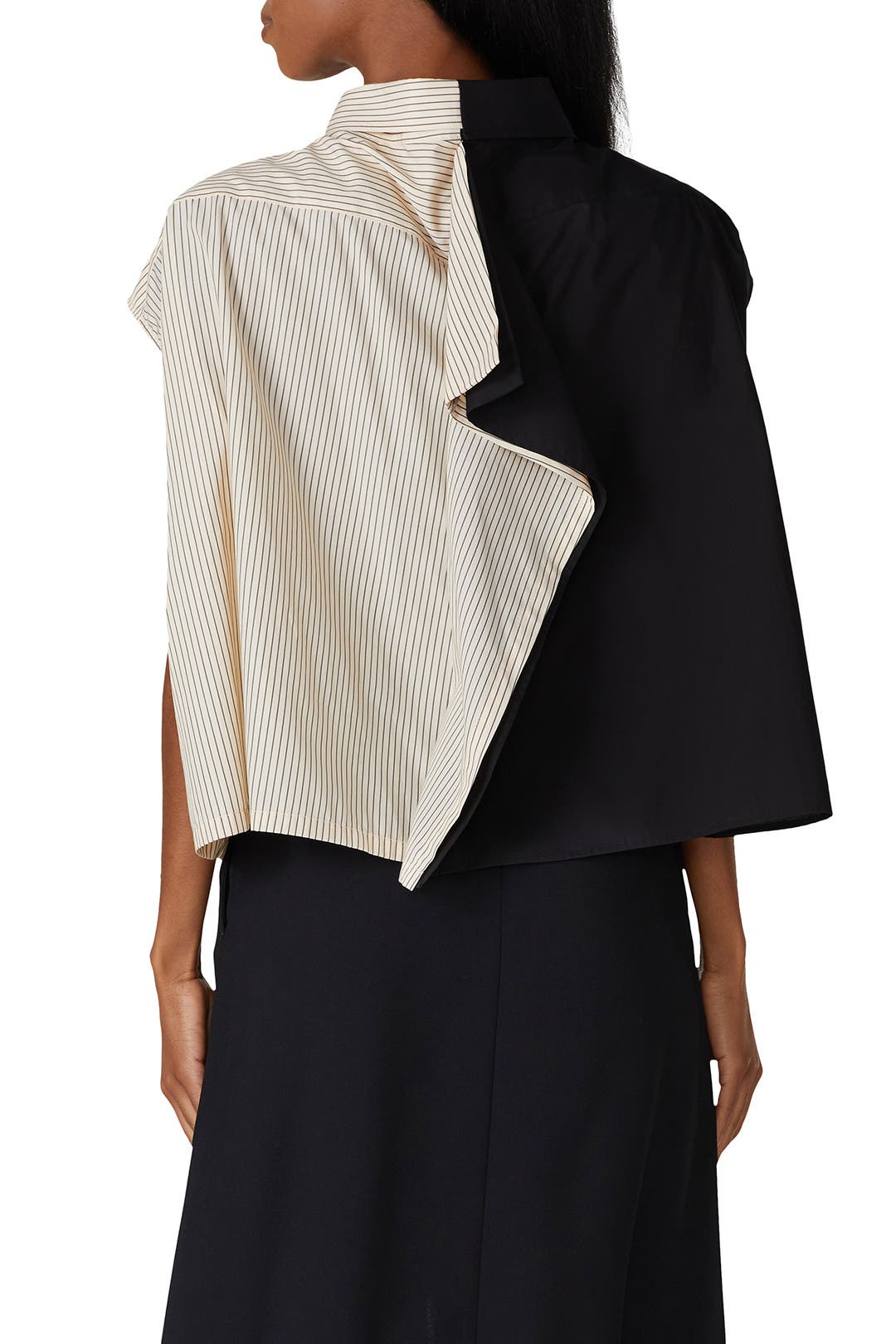 Black Beige Top by MM6 Maison Margiela | Rent the Runway