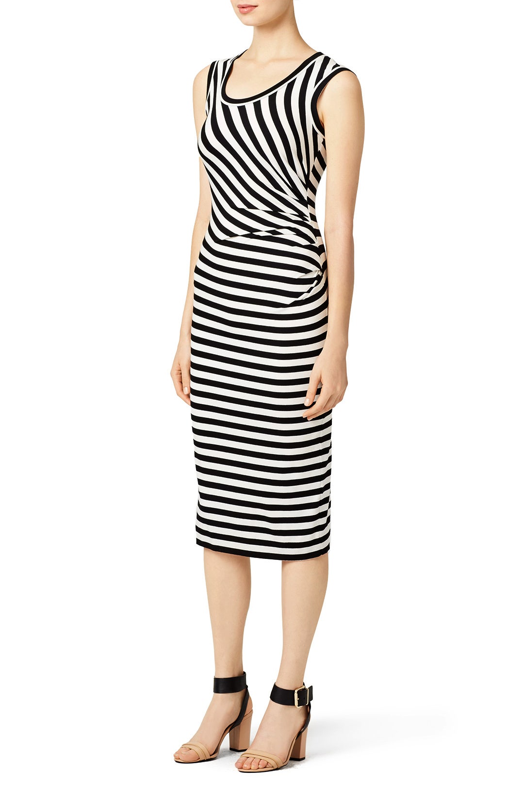 Gathered Stripes Sheath by Nicole Miller 2